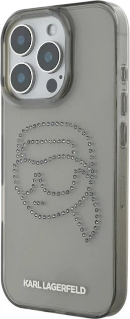 Панель Karl Lagerfeld IML Rhinestones Karl Head для Apple iPhone 16 Pro Grey (3666339352189) - зображення 2