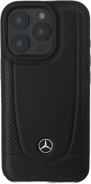 Etui Mercedes Leather Urban do Apple iPhone 16 Pro Black (MEHCP16LARMBK) - obraz 3