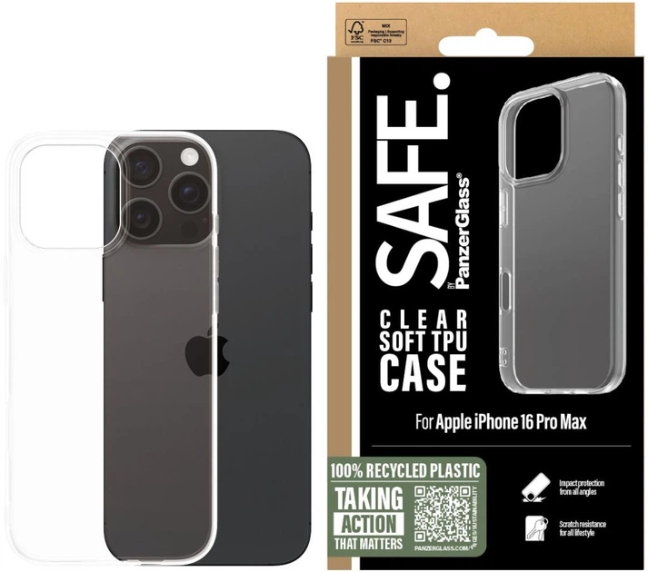 Etui plecki PanzerGlass SAFE. do Apple iPhone 16 Pro Max Transparent (SAFE95899) - obraz 4