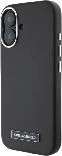 Панель Karl Lagerfeld FW Metal Plate MagSafe для Apple iPhone 16 Plus Black (KLHMP16MPGMSRPK) - зображення 2