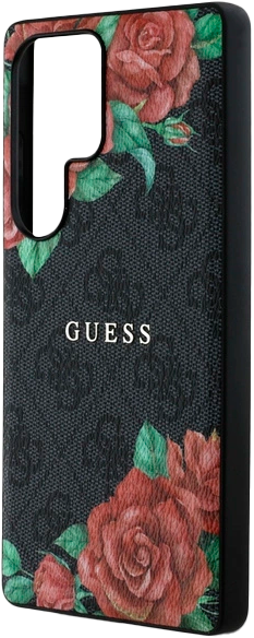 Etui Guess 4G Flowers Print Metal Classic Logo MagSafe do Samsung Galaxy S25 Ultra Black (3666339449278) - obraz 5