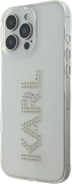 Панель Karl Lagerfeld IML Rhinestones Logo для Apple iPhone 16 Pro Max Transparent (KLHCP16XHKLSTDCT) - зображення 2