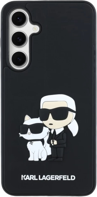 Etui Karl Lagerfeld 3D Rubber Karl&Choupette do Samsung Galaxy S24 FE Black (KLHCS24FE3DRKCNK) - obraz 3