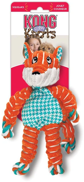 М’яка іграшка для собак Kong Floppy Knots Fox S/M (35585402017) - зображення 1