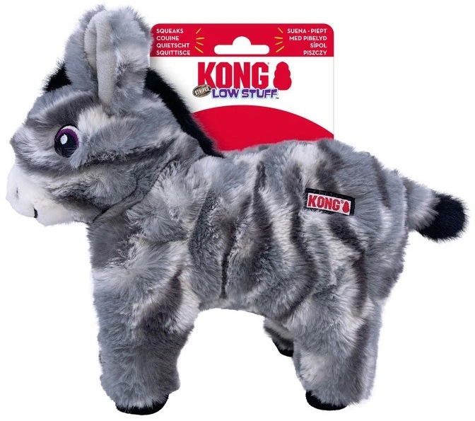 М’яка іграшка для собак Kong Low Stuff Stripes Donkey M (35585499604) - зображення 1