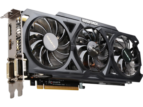 Відеокарта GeForce GTX 760 2GB Gigabyte WindForce OC rev.2.0 (GV-N760OC-2GD) Б/В - изображение 2