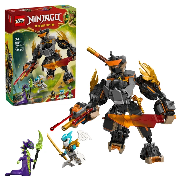 Конструктор LEGO Ninjago Робот Коула для миссии и Дракон Зейн 364