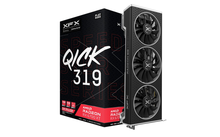 Відеокарта AMD Radeon RX 6700 XT 12GB XFX Speedster Qick 319 Black Gaming (RX-67XTYPBDP) Б/В - Фото 1 Відеокарта AMD Radeon RX 6700 XT 12GB XFX Speedster Qick 319 Black Gaming (RX-67XTYPBDP) Б/В - изображение 1