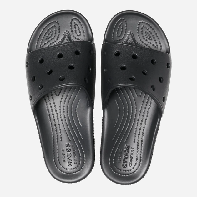 Жіночі  шльопанці Crocs Classic Slide 206121-001 43-44 (M10/W12) 28 см Чорні (191448438316) - зображення 4