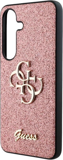 Панель Guess Fixed Glitter Big 4G Logo для Samsung Galaxy S25 Pink (3666339449469) - зображення 4