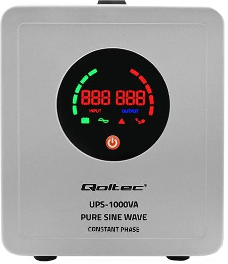 UPS Qoltec Pure Sine Wave 1000VA/700W Stała faza (50717) (955555905845903) - Outlet - obraz 1