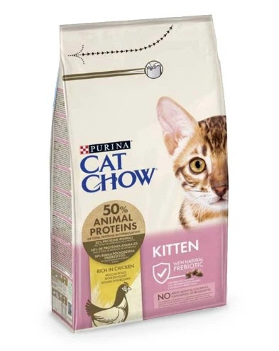 Сухой корм для котят Cat Chow Kitten с курицей 1.5 кг - изображение 2