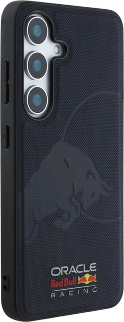 Etui plecki Red Bull Leather Meshed Debossed Bull MagSafe do Samsung Galaxy S25 Navy Blue (3666339421335) - obraz 4