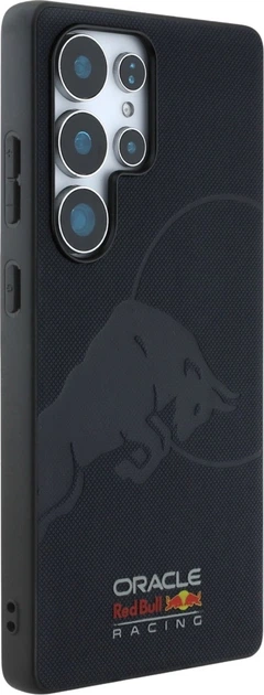 Etui plecki Red Bull Leather Meshed Debossed Bull MagSafe do Samsung Galaxy S25 Ultra Navy Blue (3666339421359) - obraz 4