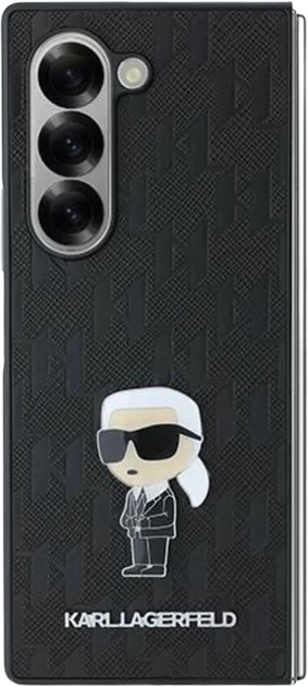 Панель Karl Lagerfeld Saffiano Ikonik Pin для Samsung Galaxy Fold6 Black (KLHCZFD6SAPKINPKK) - зображення 2