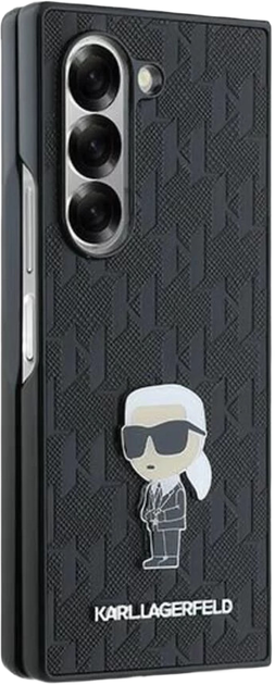 Панель Karl Lagerfeld Saffiano Ikonik Pin для Samsung Galaxy Fold6 Black (KLHCZFD6SAPKINPKK) - зображення 3
