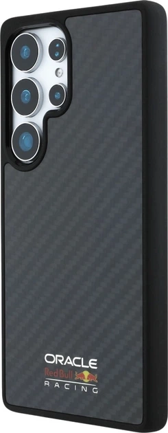 Etui plecki Red Bull Real Carbon Fiber Shiny Logo MagSafe do Samsung Galaxy S25 Ultra Black (3666339421472) - obraz 2
