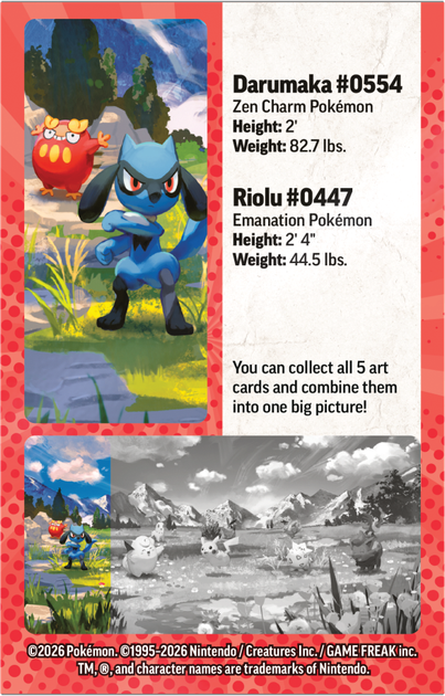 Zestaw kart Pokemon Pokemon TCG: ME 02.5 Mini Tin Riolu/Darumaka (196214132771) - obraz 6