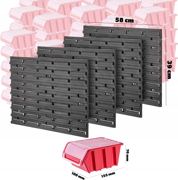 Інструментальна дошка Kadax K7659 стінка для майстерні 116 x 78 см 90 елементів (5903699468111) - зображення 3