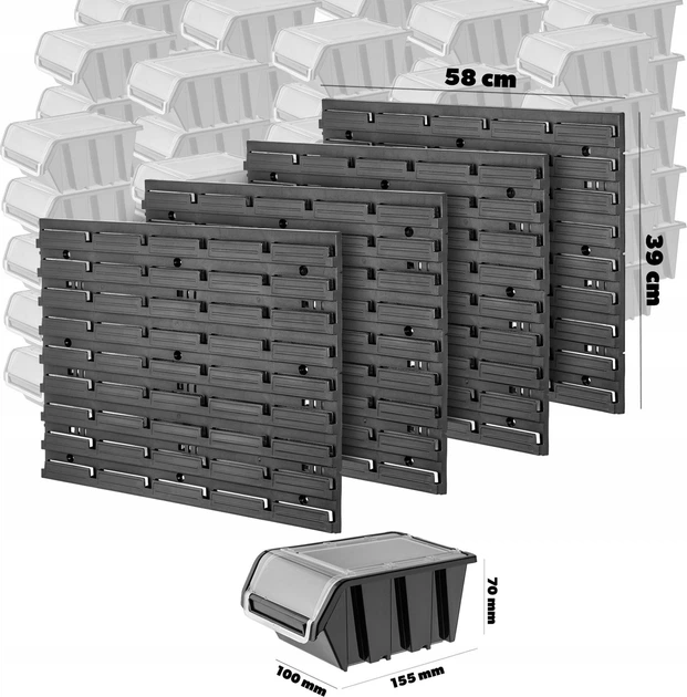 Інструментальна дошка Kadax K7660 стінка для майстерні 116 x 78 см 90 елементів (5903699468128) - зображення 3