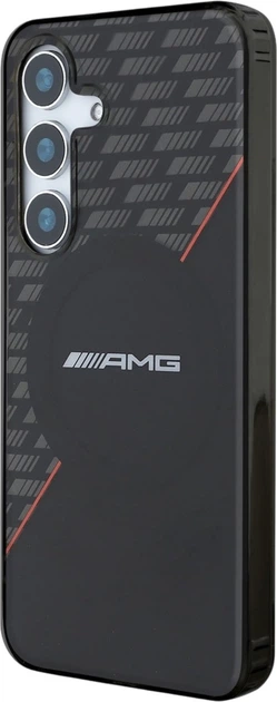 Etui plecki AMG Double Layer Rhombs MagSafe do Samsung Galaxy S25+ Black/Red (3666339421823) - obraz 2
