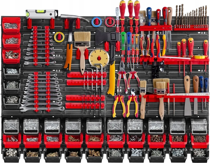 Tablica narzędziowa Kadax K7662 ścianka warsztatowa 116 x 78 cm 80 elementów (5903699468142) - obraz 4