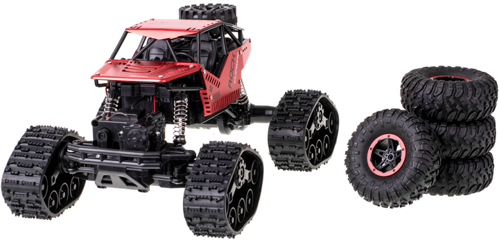 Машинка на дистанційному управлінні KIK Rock Crawler 4x4 LHC012 авто 2в1 Червона (5903039720541) - зображення 2