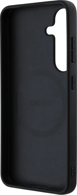 Etui plecki DKNY Leather Checkered Pattern MagSafe do Samsung Galaxy S25 Black (3666339423544) - obraz 5