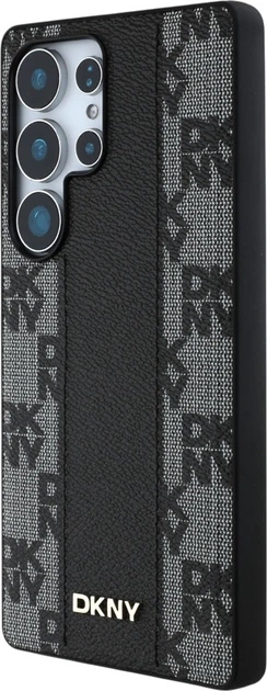 Etui plecki DKNY Leather Checkered Pattern MagSafe do Samsung Galaxy S25 Ultra Black (3666339423568) - obraz 2