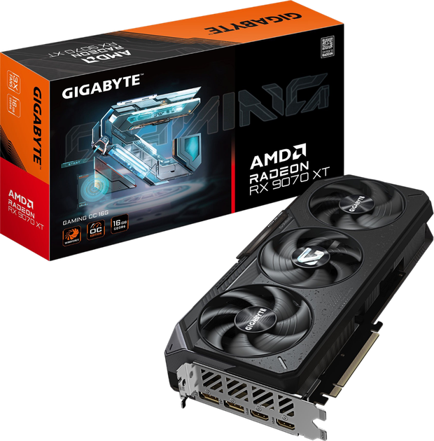 Відеокарта AMD Radeon RX 9070 XT 16GB Gigabyte Gaming OC (GV-R9070XTGAMING OC-16GD) - изображение 3