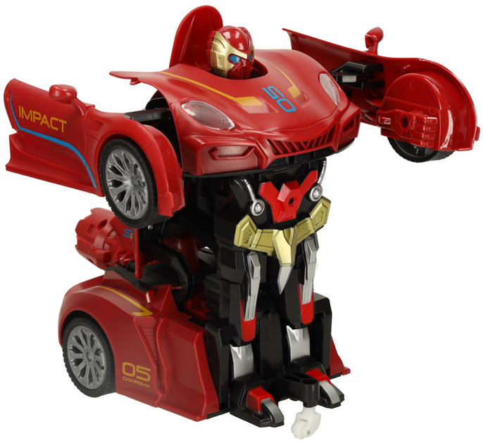 Zdalnie sterowany samochód-transformer Revolt Transforming Robot Racer Czerwony (5903039752313) - obraz 3