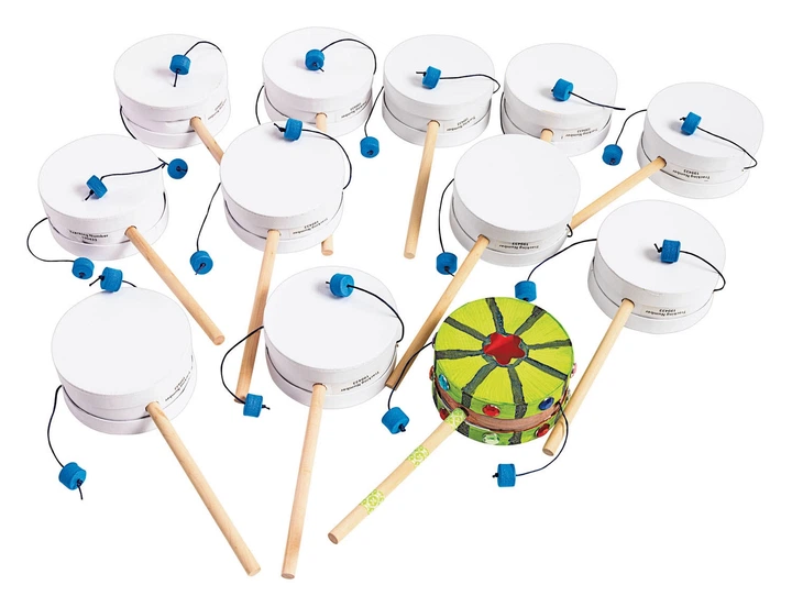 Zestaw do dekorowania Colorations Bęben małpka 12 szt. SPINDRUM (191487004787) - obraz 1