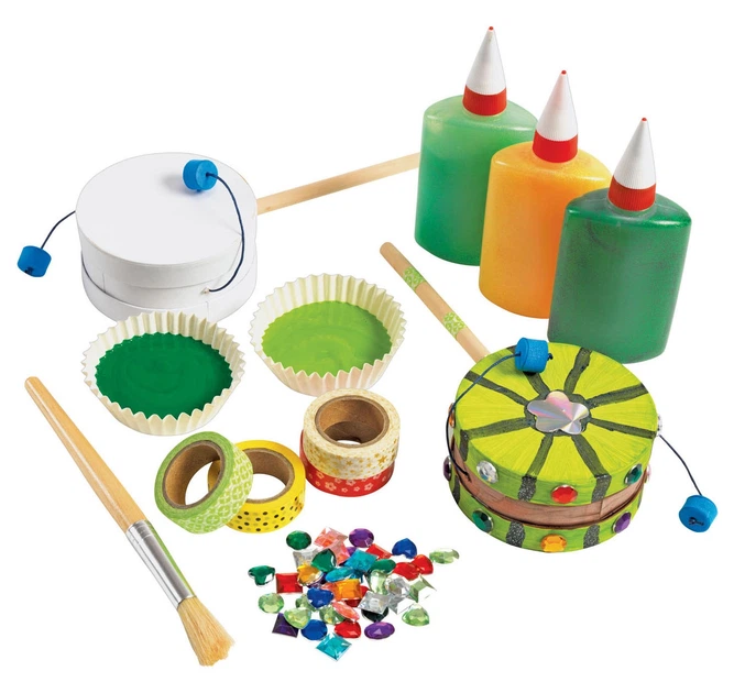 Zestaw do dekorowania Colorations Bęben małpka 12 szt. SPINDRUM (191487004787) - obraz 2