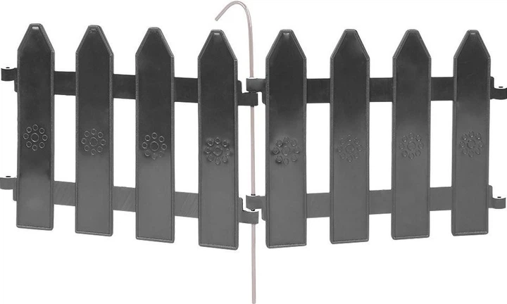 Płotek ogrodowy Vilde 20x15 cm 10 szt. Grafitowy (351004-G) - obraz 2