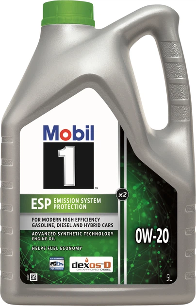 Olej silnikowy Mobil 1 ESP X2 0W-20 5 l M058005P (05425037865104) - obraz 1