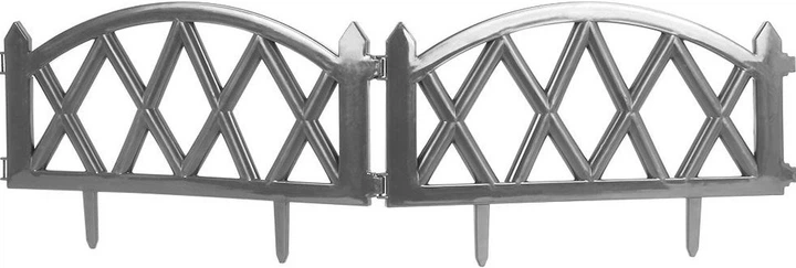 Płotek ogrodowy Vilde 50x30 cm 6 szt. Grafitowy (351006-G) - obraz 2