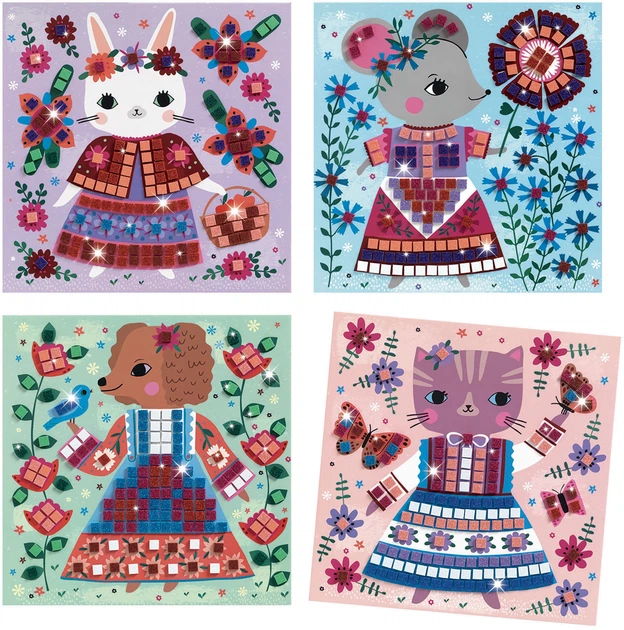 Zestaw kreatywny Djeco mozaika Słodkie zwierzęta (DJ09425) (3070900094253) - obraz 2