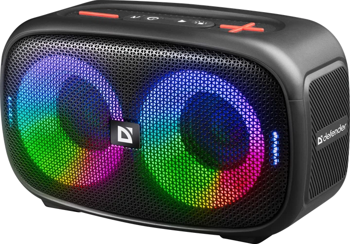 Głośnik przenośny Defender Q5 20W RGB 65305 Black (4745090820218) - obraz 1