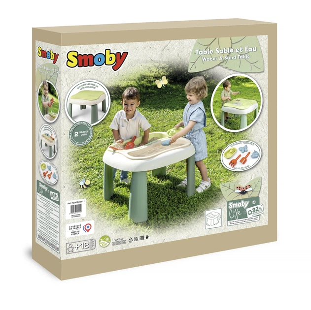 Ігровий стіл Smoby Life 2в1 з набором для піску 7600840111 (3032168401112) - зображення 4