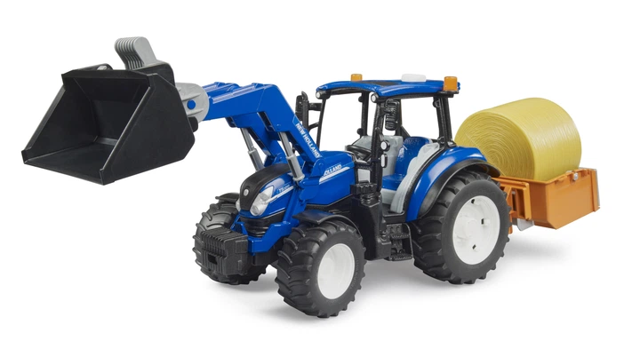 Іграшковий набір Bruder Трактор New Holland T5.121 з навантажувачем та аксесуарами 04055 (4001702021870) - зображення 8