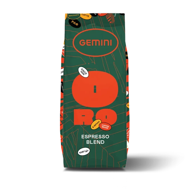 Кава в зернах Gemini ORO 1 кг - Фото 1 Кава в зернах Gemini ORO 1 кг - зображення 1