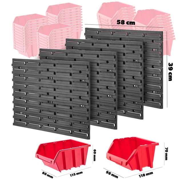 Tablica narzędziowa Kadax K7653 ścianka warsztatowa 116 x 78 cm 70 elementów (5903699468050) - obraz 5