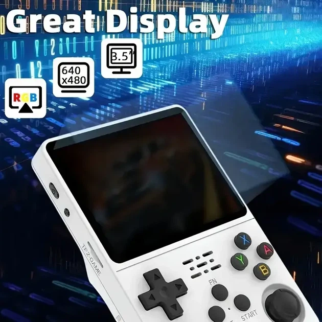 R36S Портативная ретро-гральная приставка - 3.5" дисплей, 3500 мАч, USB, NES/SNES/GBA/PS1 игры (фиолетовая) - Фото 8 R36S Портативная ретро-гральная приставка - 3.5" дисплей, 3500 мАч, USB, NES/SNES/GBA/PS1 игры (фиолетовая) - изображение 8