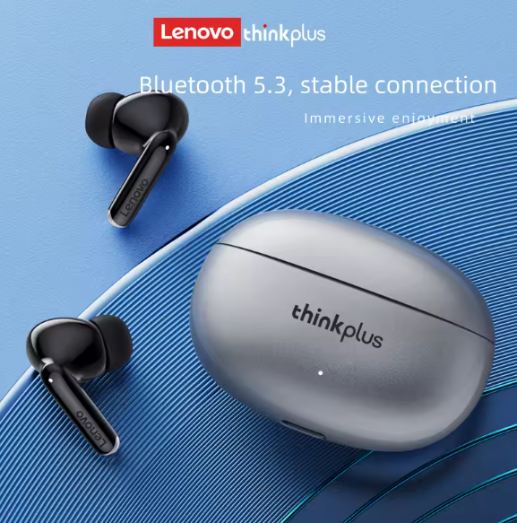 Беспроводные наушники Lenovo Thinkplus XT88 з мікрофоном шумозаглушенням HIFI Bluetooth 5.3 - изображение 4