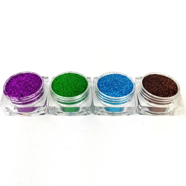 Набір гліттера для біо-тату «Базовий №3» glitter-set-4x-3, 4 кольори - Фото 2 Набір гліттера для біо-тату «Базовий №3» glitter-set-4x-3, 4 кольори - изображение 2