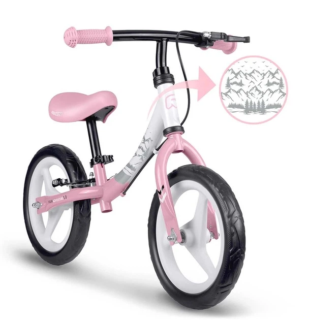 Rowerek biegowy Ricokids Fun Adventure Różowy 760803 (5903890630331) - obraz 2