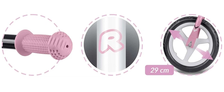 Rowerek biegowy Ricokids Fun Adventure Różowy 760803 (5903890630331) - obraz 4