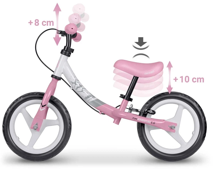 Rowerek biegowy Ricokids Fun Adventure Różowy 760803 (5903890630331) - obraz 5
