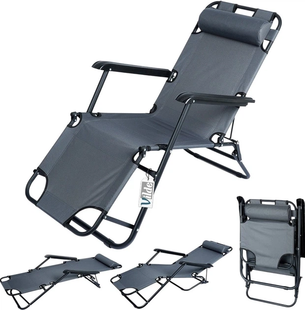 Складаний садовий шезлонг Vilde (489275) - зображення 1