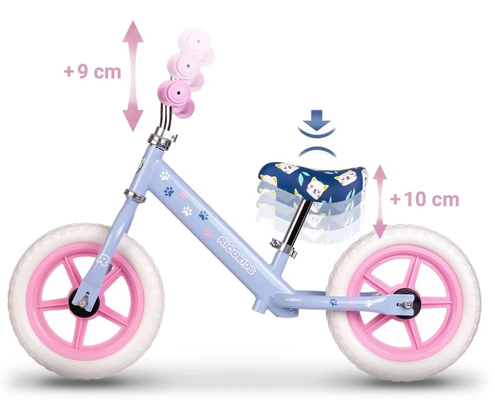 Rowerek biegowy Ricokids Kotek Fioletowy RK-607 (5903890630270) - obraz 6